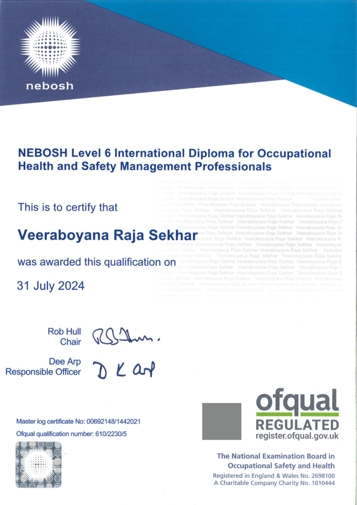 nebosh idip certificate