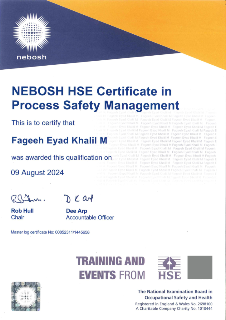 nebosh psm certificate