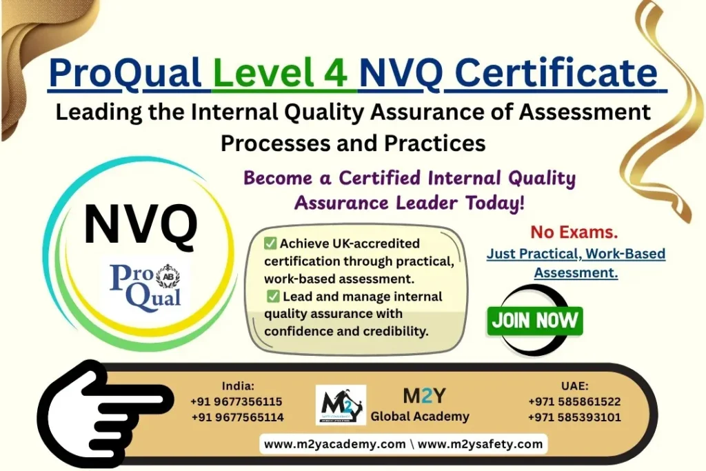 ProQual Level 4 Certificate in Leading the Internal Quality Assurance of Assessment