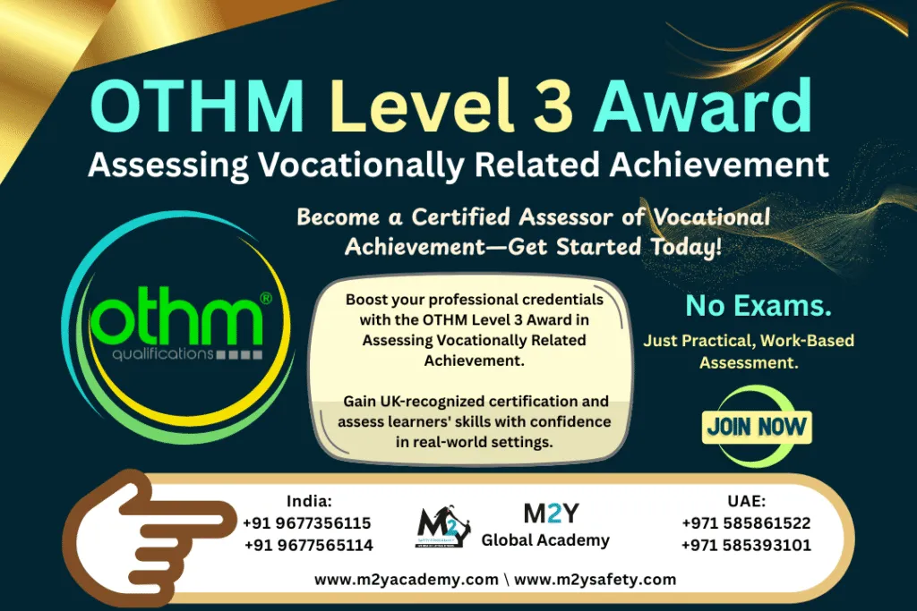 OTHM Level 3 Award in Assessing Vocationally Related Achievement