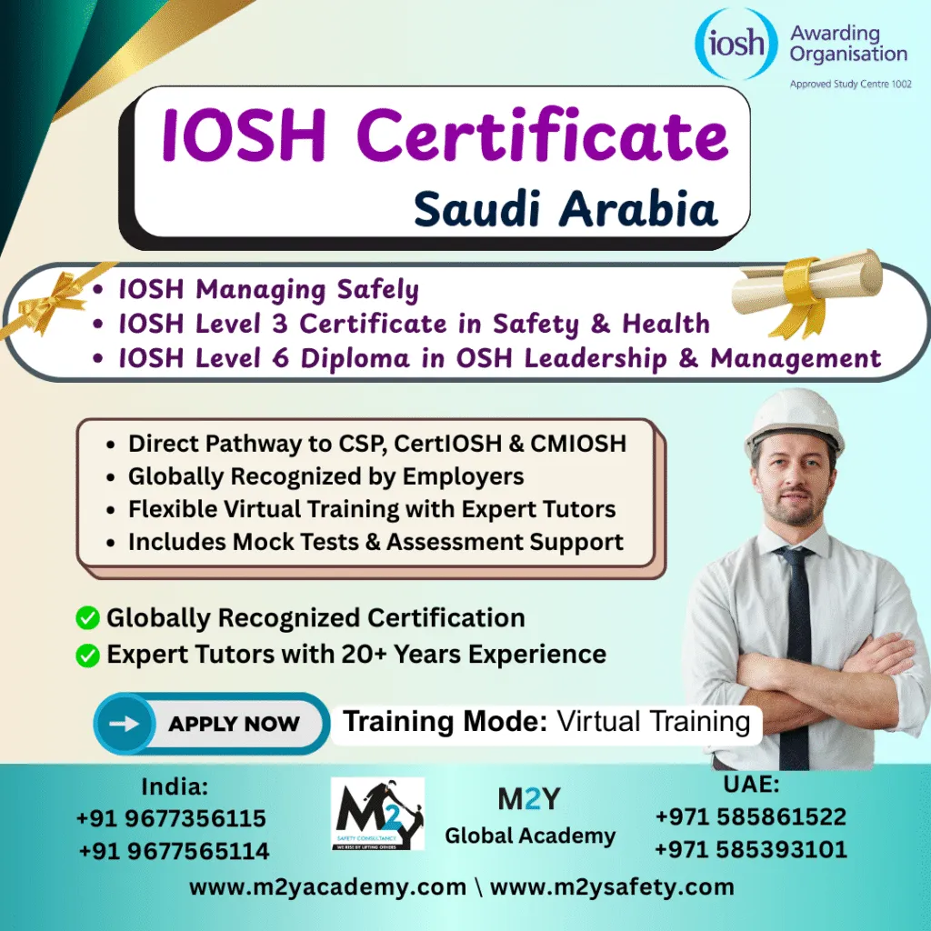 IOSH Certificate in Saudi Arabia