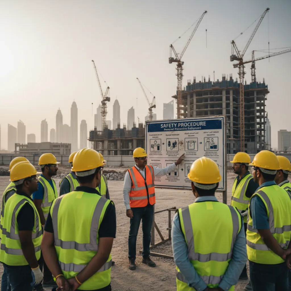 construction crew at worksite