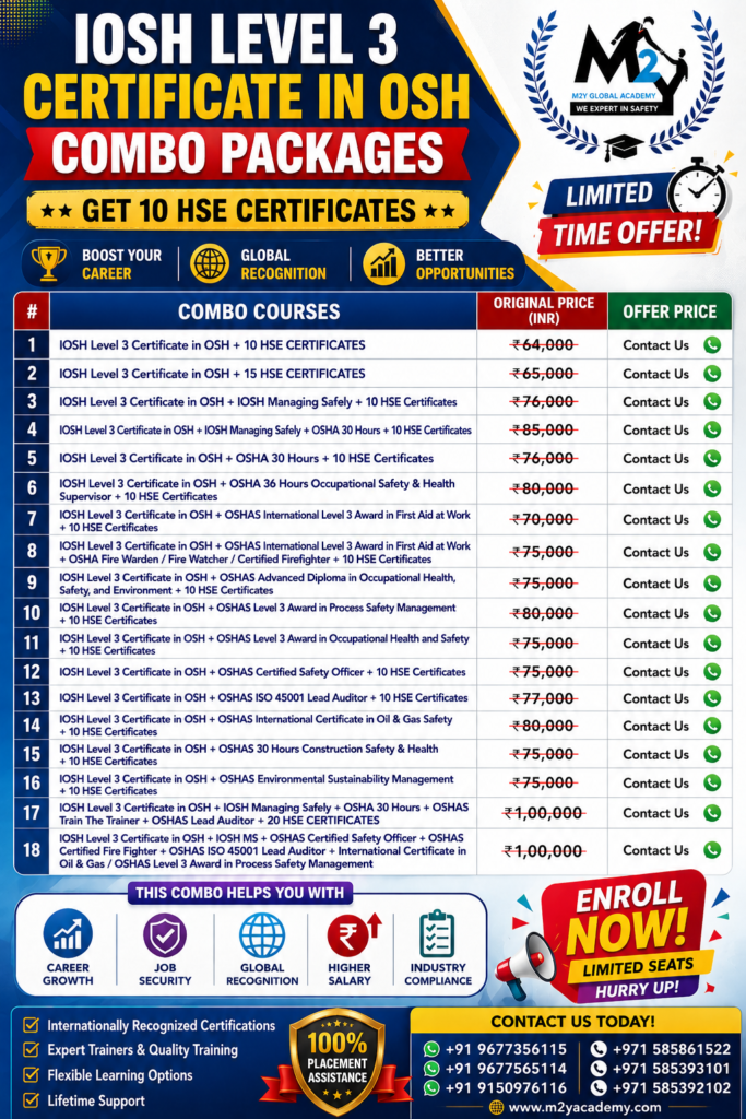 iosh level 3 certificate combo packages